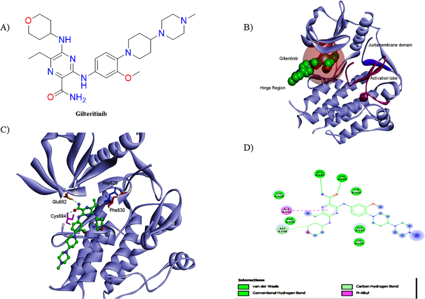 A The chemical structure of Gilteritinib